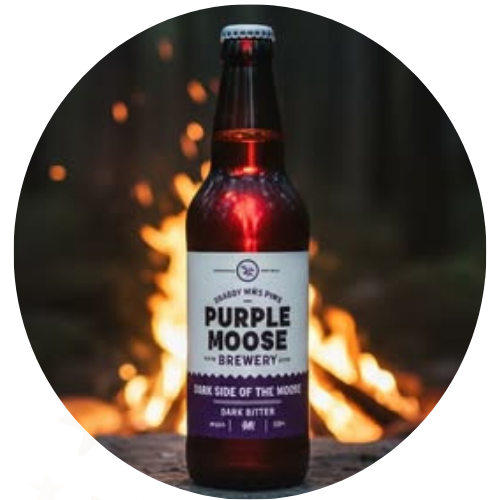 Purple Moose Brewery. Dark side of the moose
